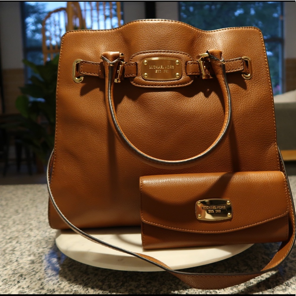 Large authentic Michael Kors handbag and wallet